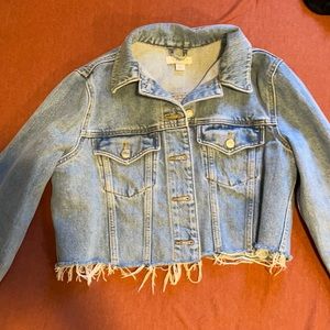 Topshop cropped denim jacket